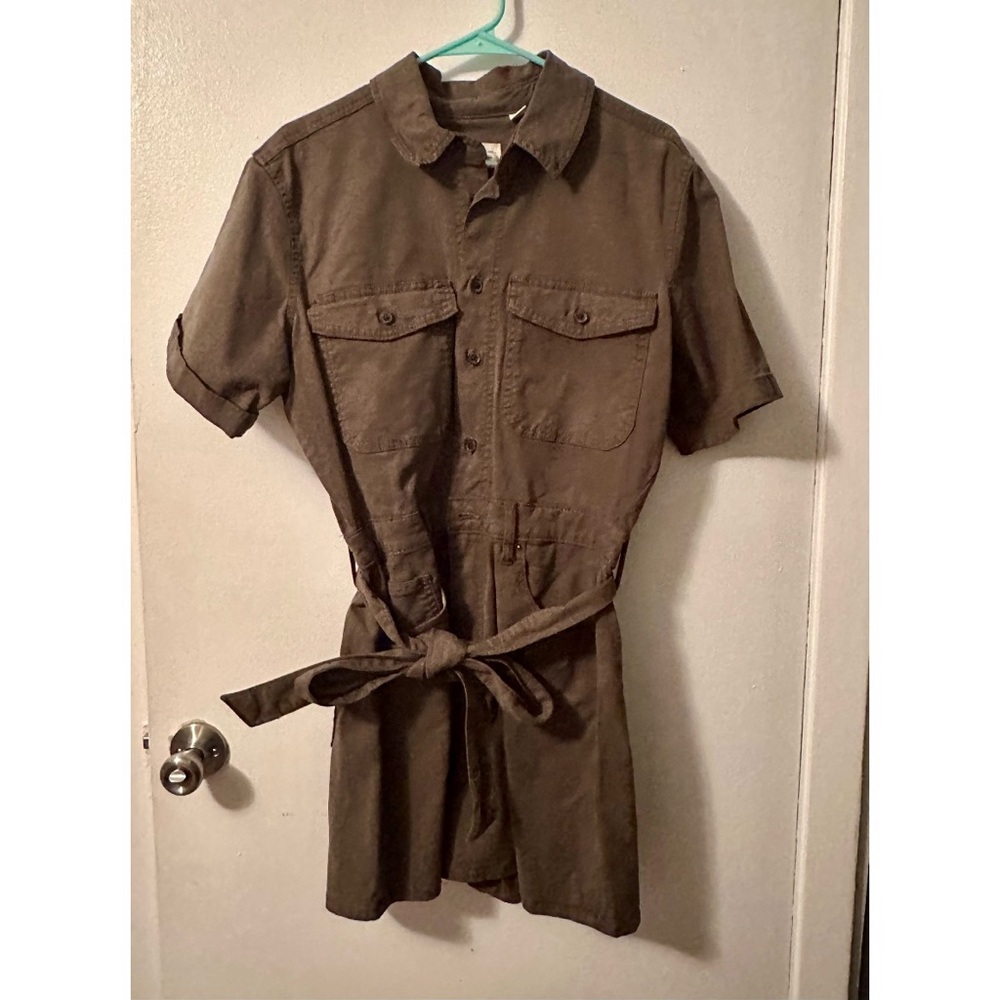 Olive Green Short Sleeve Jumper